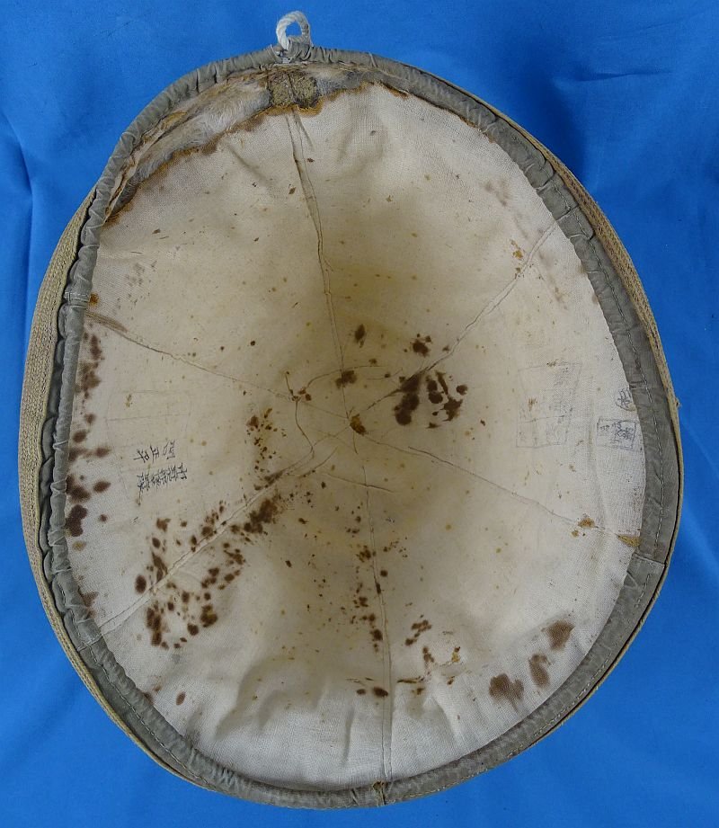 WWII Japanese Army Type 90 Helmet with 2nd Pattern Padded Cloth Combat Cover — image 8