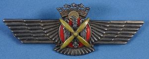 Silver Spanish Nationalist Forces Pilot Wing