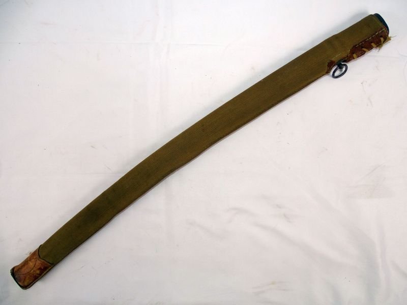 Signed WWII Japanese Army Officer Shin Gunto Sword in Fabric Combat Cover — image 12