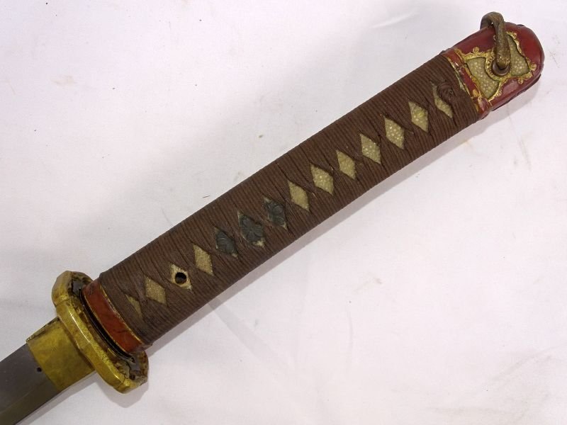 Signed WWII Japanese Army Officer Shin Gunto Sword in Fabric Combat Cover — image 9