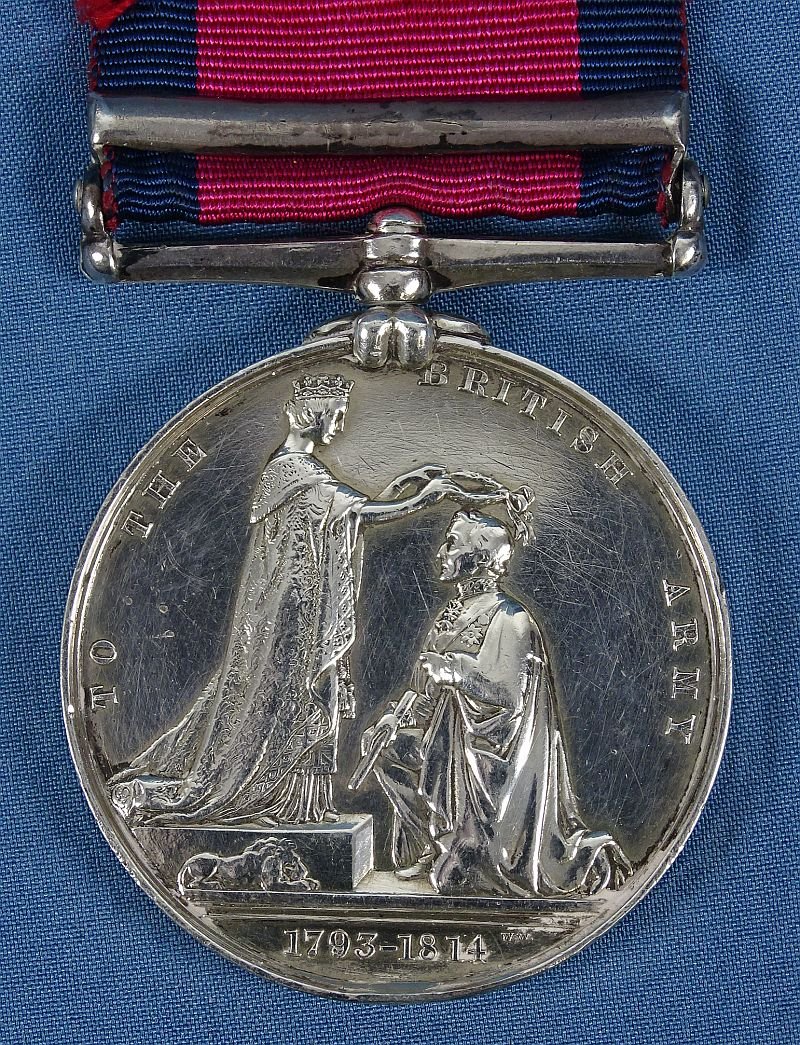 British Napoleonic Military General Service Medal with 'Orthese' Bar for the 6th Regiment of Foot (1st Warwickshire Regiment) — image 3