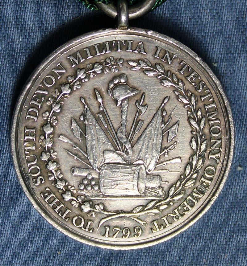 Irish 1798 Rising – Named South Devon Militia Medal of Merit 1799 — image 2