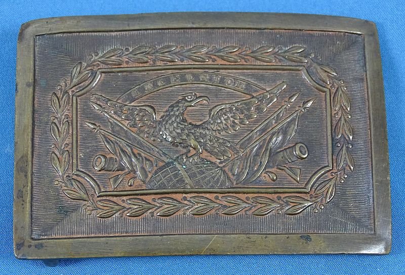 1830's-40's New York State Militia Excelsior Eagle Belt Plate — image 2