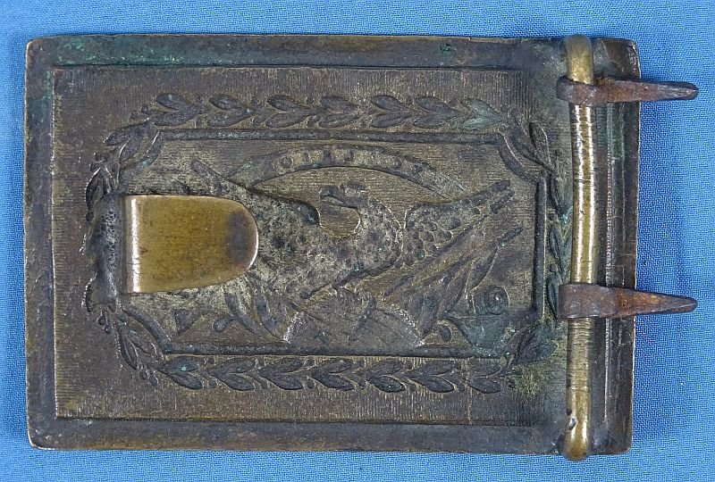 1830's-40's New York State Militia Excelsior Eagle Belt Plate — image 3
