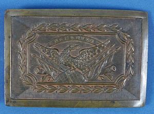 1830's-40's New York State Militia Excelsior Eagle Belt Plate