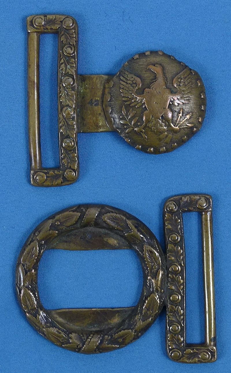 1830's-40's Two Piece Militia American Eagle Belt Plate — image 3