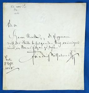 Uncommon 1880 Document Signed By German Emperor Frederick III