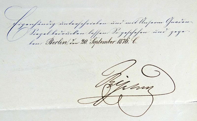 1876 Promotion Document of a General Major Signed by Kaiser Wilhelm I — image 4