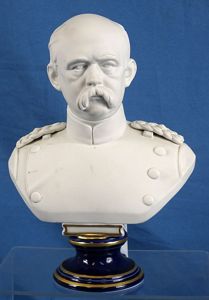 Imperial German KPM Porcelain Bust of Otto Von Bismarck