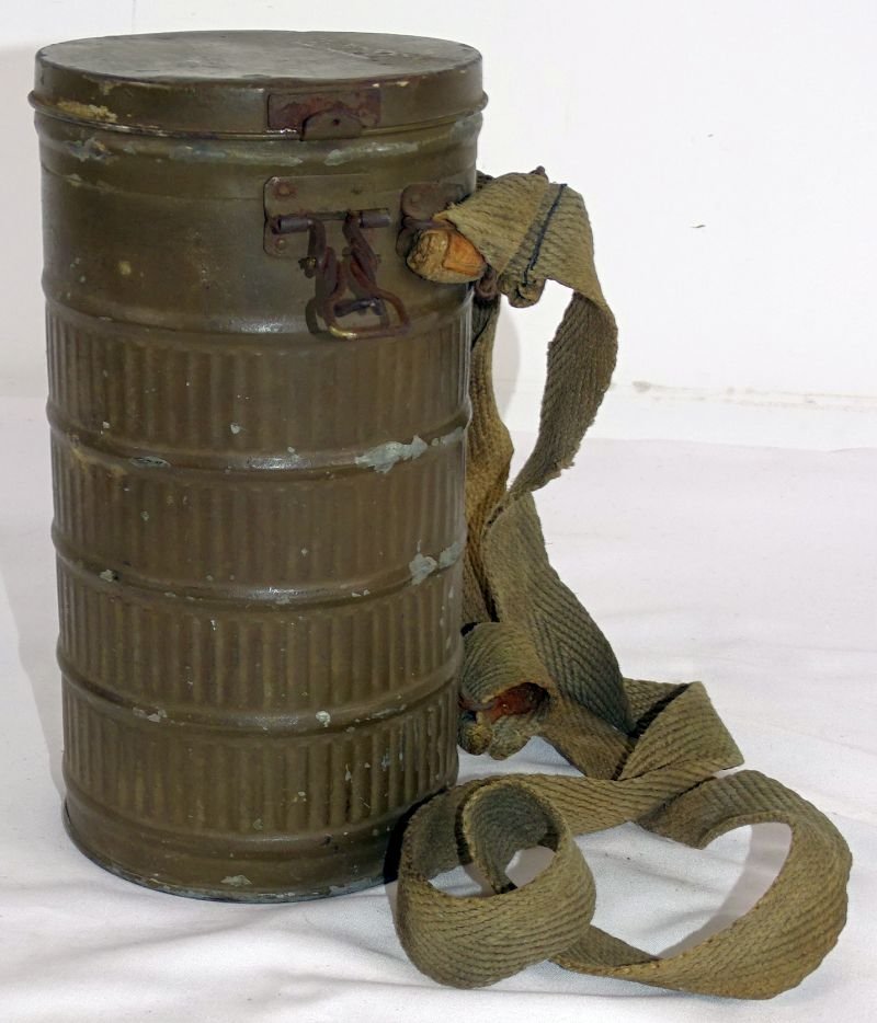 Pre WWII Polish Army Gas Mask, Canister, and Bag — image 7