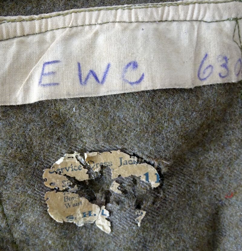 Identified WWI 13th Battalion Black Watch Royal Highlanders of Canada Uniform, Painted Combat Helmet, and Medals Trunk Group — image 11