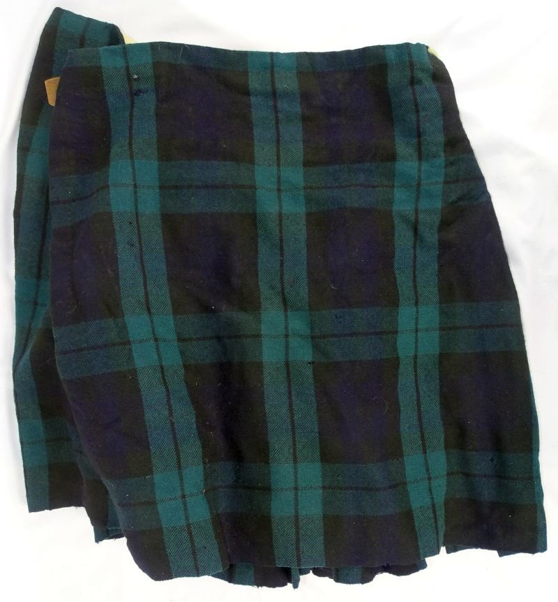 Identified WWI 13th Battalion Black Watch Royal Highlanders of Canada Uniform, Painted Combat Helmet, and Medals Trunk Group — image 14