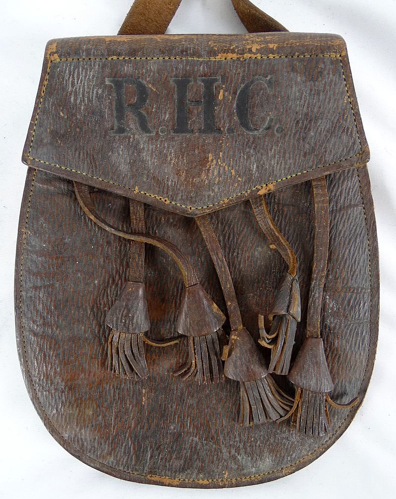 Identified WWI 13th Battalion Black Watch Royal Highlanders of Canada Uniform, Painted Combat Helmet, and Medals Trunk Group — image 18
