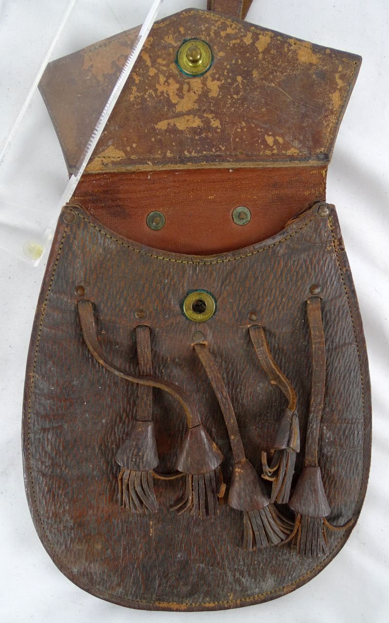 Identified WWI 13th Battalion Black Watch Royal Highlanders of Canada Uniform, Painted Combat Helmet, and Medals Trunk Group — image 19