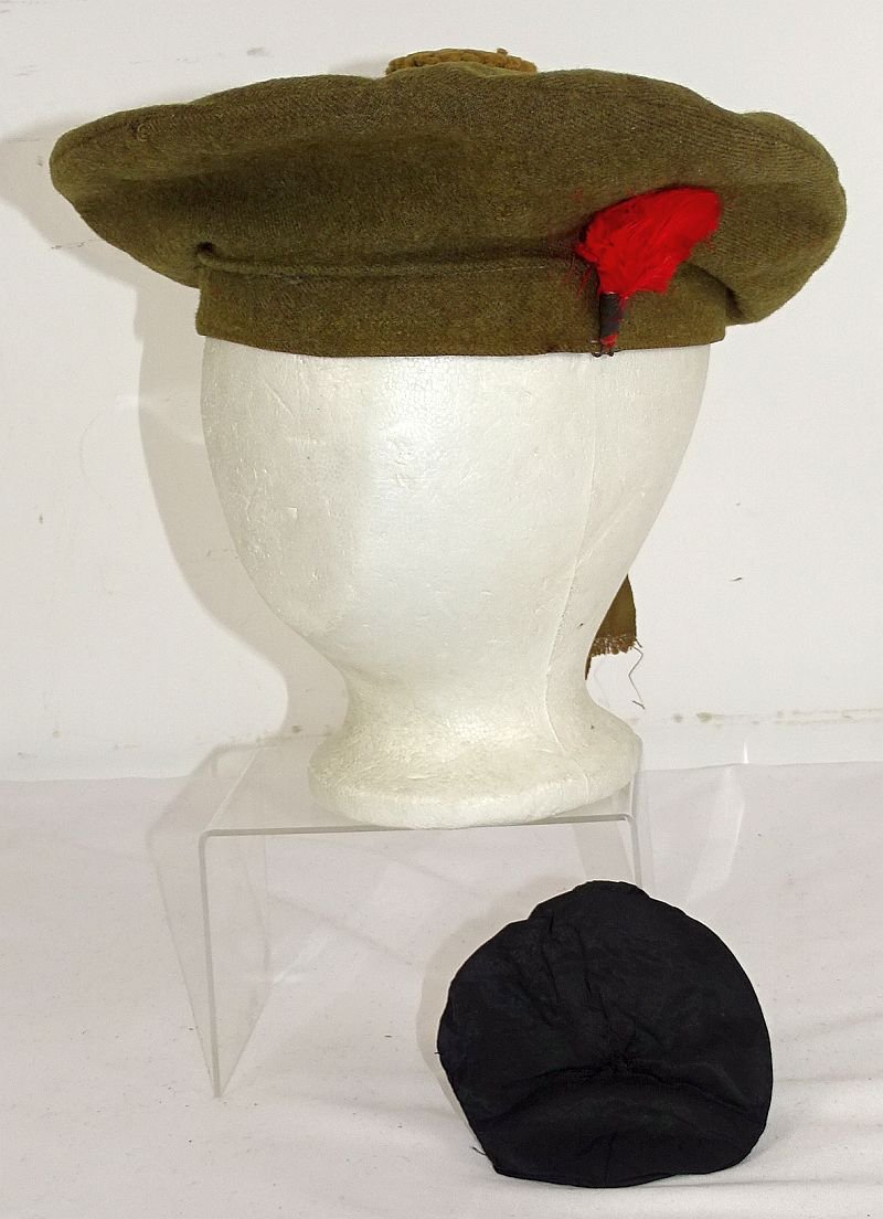 Identified WWI 13th Battalion Black Watch Royal Highlanders of Canada Uniform, Painted Combat Helmet, and Medals Trunk Group — image 22