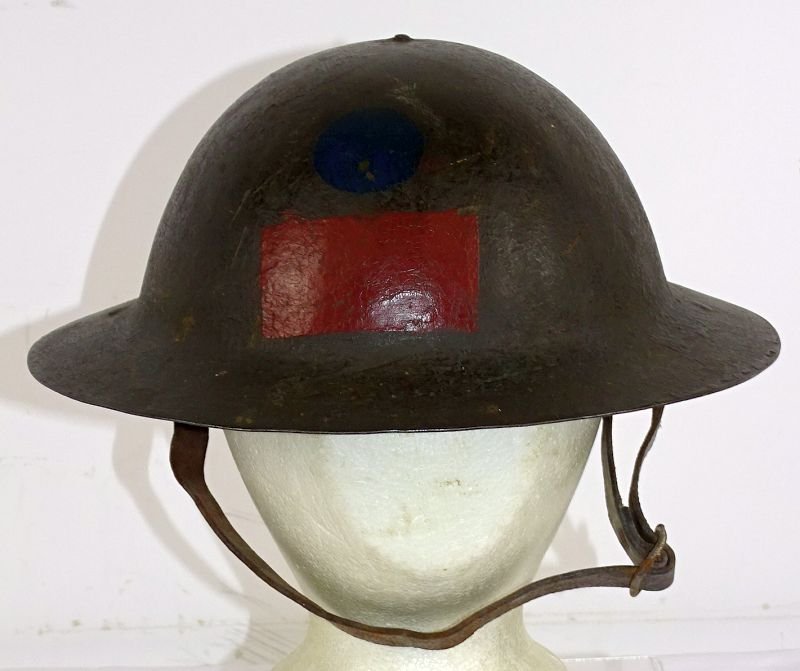 Identified WWI 13th Battalion Black Watch Royal Highlanders of Canada Uniform, Painted Combat Helmet, and Medals Trunk Group — image 30