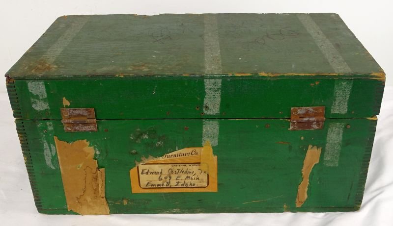 Identified WWI 13th Battalion Black Watch Royal Highlanders of Canada Uniform, Painted Combat Helmet, and Medals Trunk Group — image 44