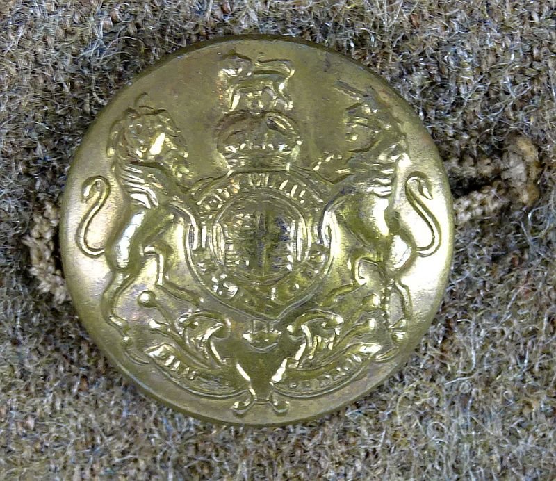 Identified WWI 13th Battalion Black Watch Royal Highlanders of Canada Uniform, Painted Combat Helmet, and Medals Trunk Group — image 7