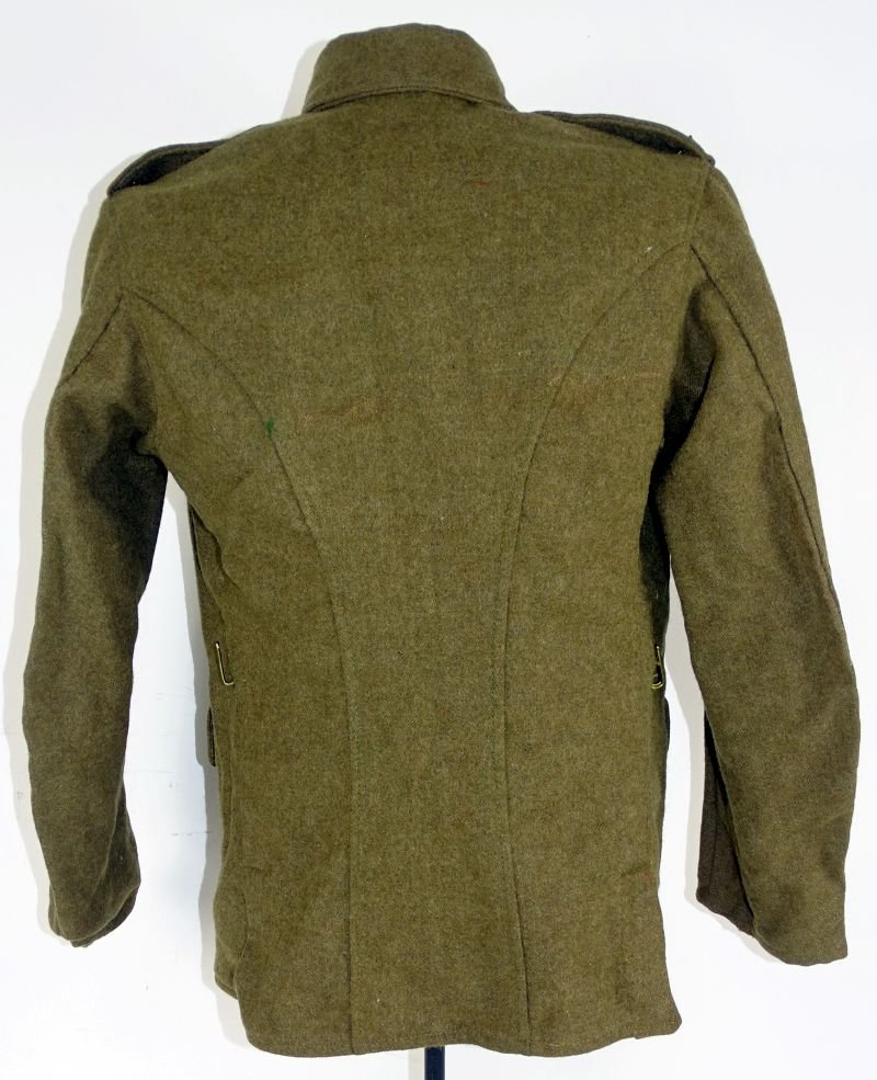 Identified WWI 13th Battalion Black Watch Royal Highlanders of Canada Uniform, Painted Combat Helmet, and Medals Trunk Group — image 8