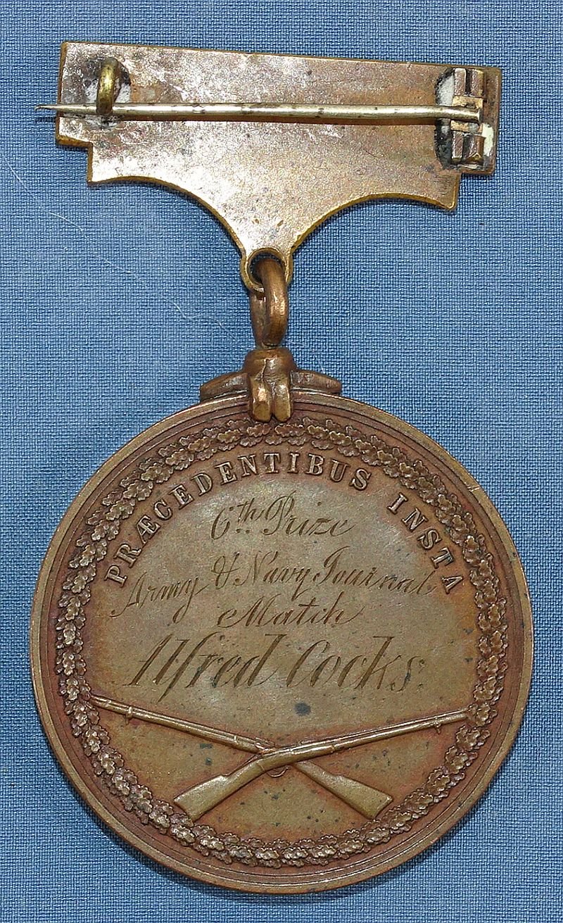 Named 1873 National Rifle Association, 6th Prize Marksman's Medal 1873 First Match at Creedmoor — image 2