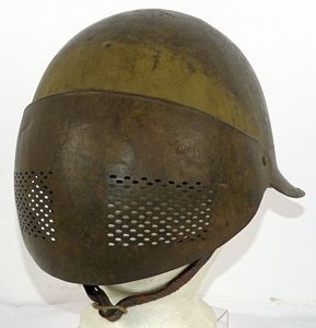 WWI Experimental Belgian Model 1917 Combat Helmet with Integral Visor
