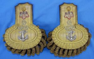Pair Japanese Navy Vice Admiral's Full Dress Epaulettes