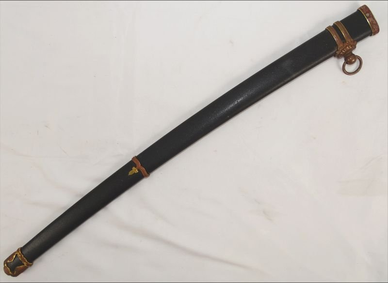 Signed Old Wakizashi Blade in World War II Army Officer Shin Gunto Mounts — image 10