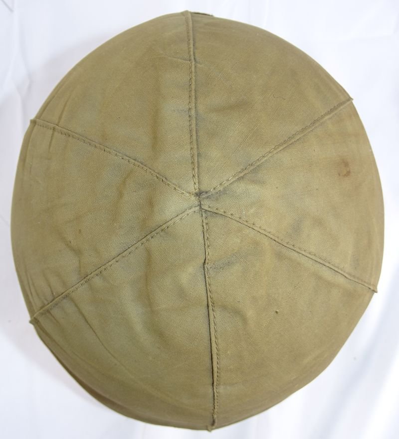 Untouched WWII Japanese Type 90 Combat Helmet with Cloth Helmet Cover — image 6
