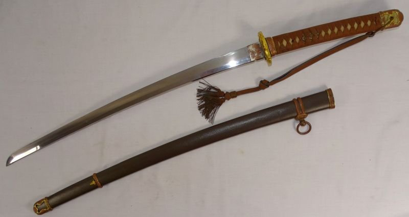 WWII 1944 Dated Army Officer Shin Gunto Sword Signed by Yoshishige — image 4