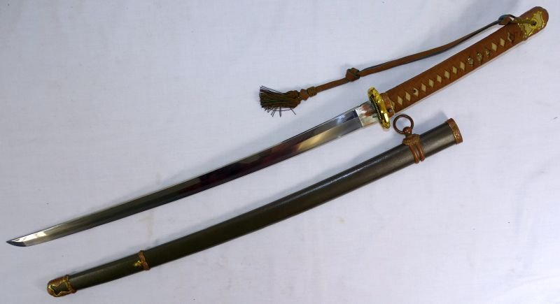 WWII 1944 Dated Army Officer Shin Gunto Sword Signed by Yoshishige — image 5