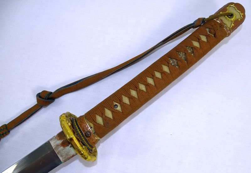 WWII 1944 Dated Army Officer Shin Gunto Sword Signed by Yoshishige — image 9