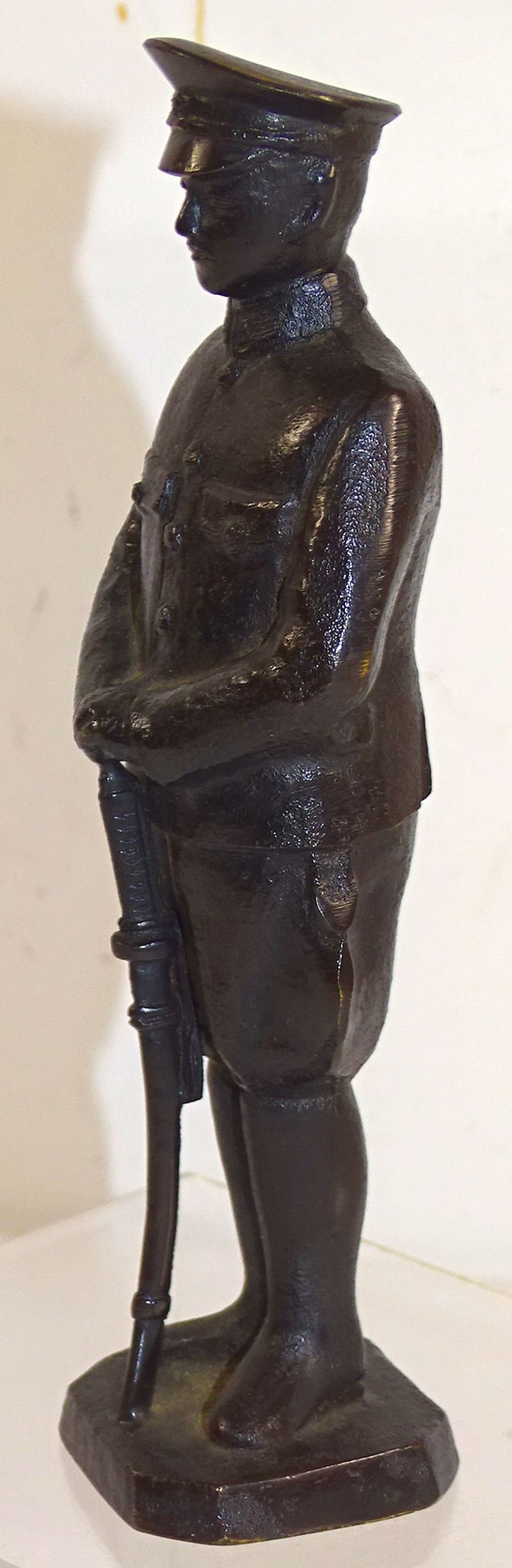 WWII Era Bronze Statue of a Japanese Army Officer with Sword — image 2