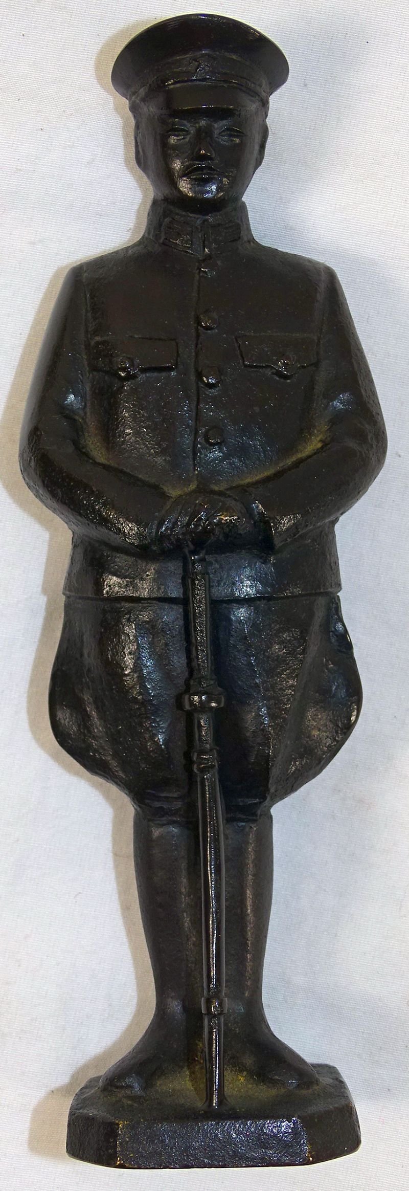 WWII Era Bronze Statue of a Japanese Army Officer with Sword — image 5