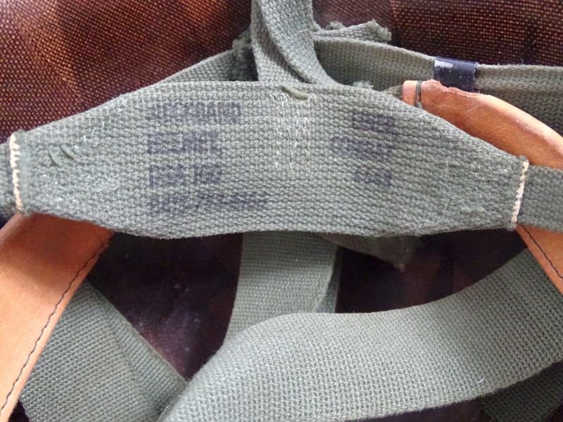 Vietnam War Era Rear Seam Swivel Bale M1 Combat Helmet with Painted Medic Insignia — image 10