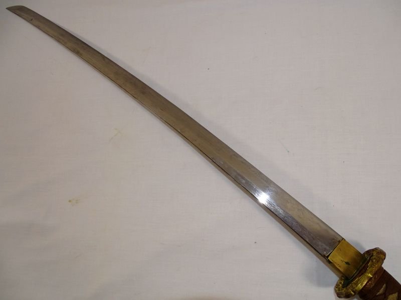 WWII Japanese Army Officer Shin Gunto Sword Signed Kunihiro with G.I. Attribution — image 7