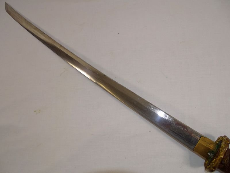 WWII Japanese Army Officer Shin Gunto Sword Signed Kunihiro with G.I. Attribution — image 8