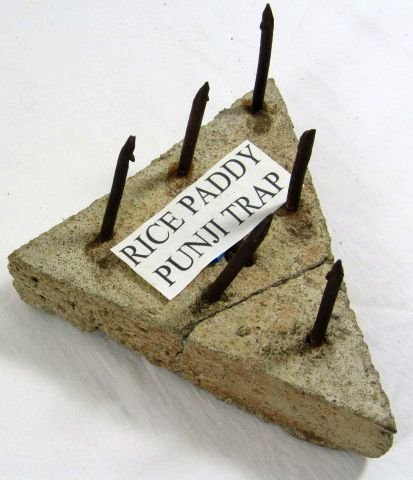 Vietnam War Viet Cong Punji Spike Booby Trap — image 3