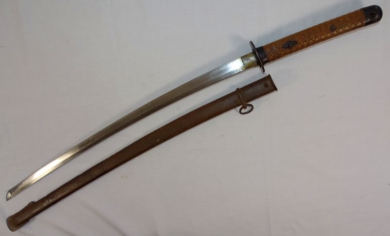 WWII Late War Japanese Army Type 95 Nagoya Arsenal NCO Shin-Gunto Sword — image 3
