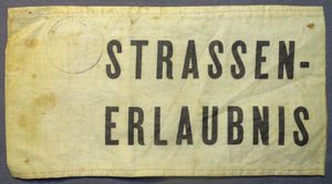 Police Curfew Street Permit Armband