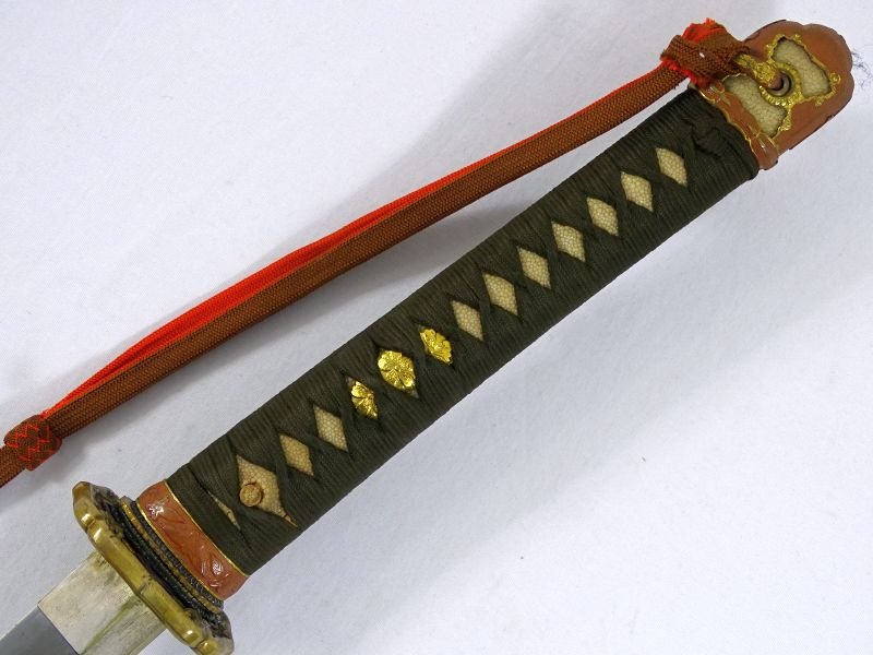 WWII 1941 Dated Japanese Army Officer Shin Gunto Sword Signed Amahide — image 12