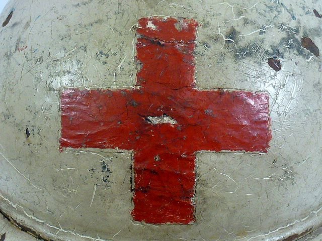 French WWI Medic Model 1915 Adrian Helmet — image 3