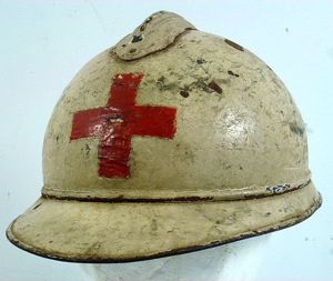 French WWI Medic Model 1915 Adrian Helmet