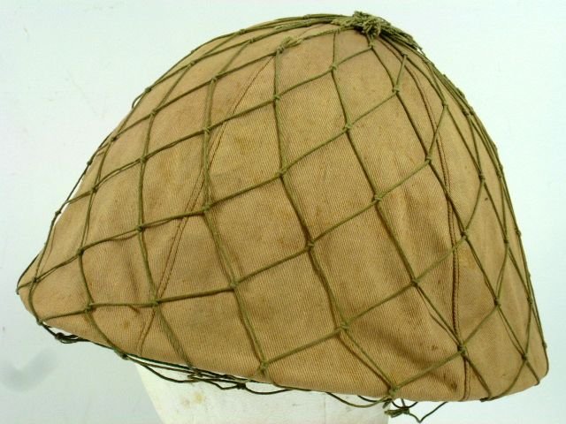 WWII Army Type 90 Combat Helmet with Cover and Net — image 3