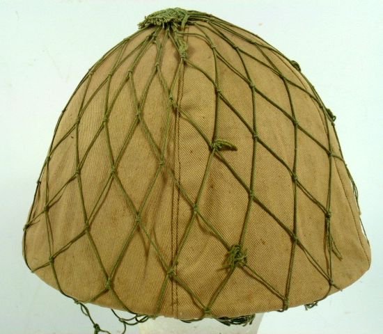 WWII Army Type 90 Combat Helmet with Cover and Net — image 4