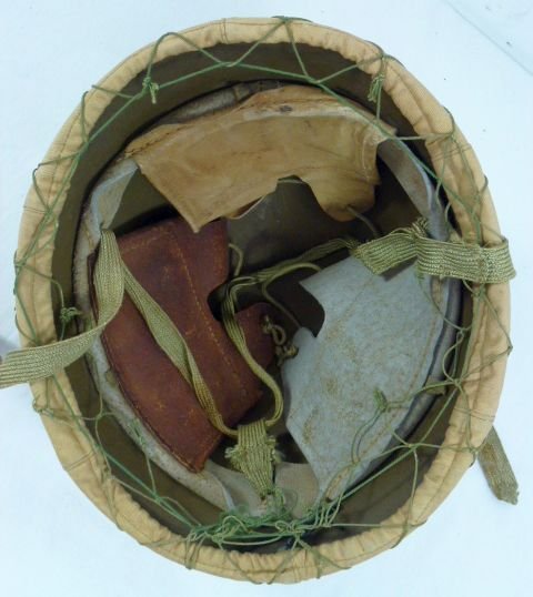 WWII Army Type 90 Combat Helmet with Cover and Net — image 6