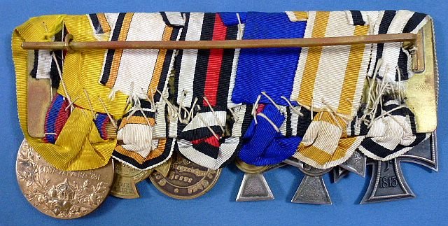 Franco Prussian War Six Place Bar with 1870 Iron Cross — image 3