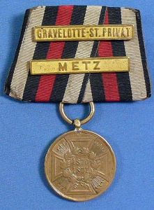 Franco Prussian War Single Place Medal Bar