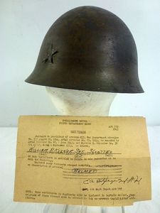 Army Type 90 Combat Helmet with Capture Paper