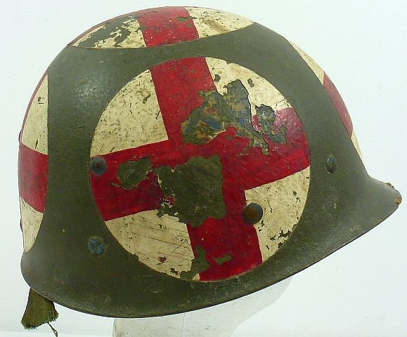 Korean War Five Panel Combat Medic M1 Helmet Liner — image 3