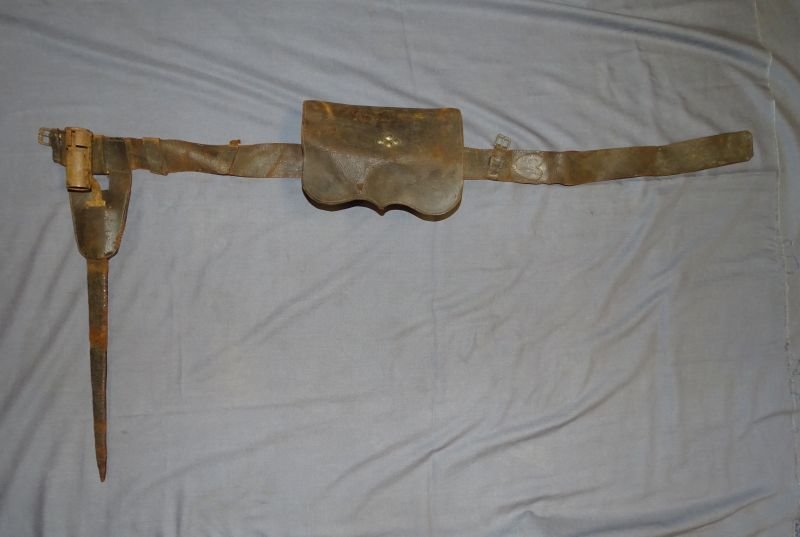 American Militia Belt Rig With Cartridge Box and Bayonet Circa 1790-1815 — image 14